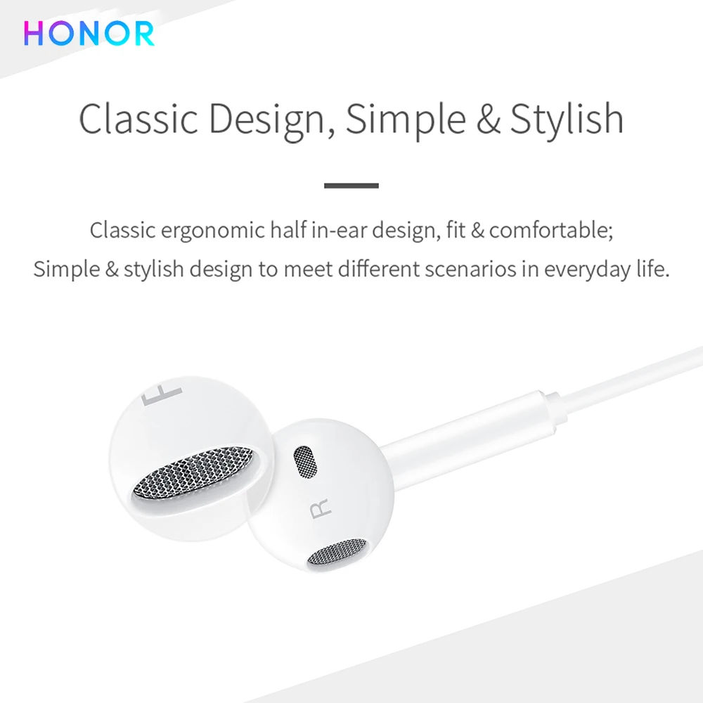 HONOR AM33 классические наушники(USB-C Edition) Проводная гарнитура проводные наушники с микрофоном для HONOR/HUAWEI mate/P серии