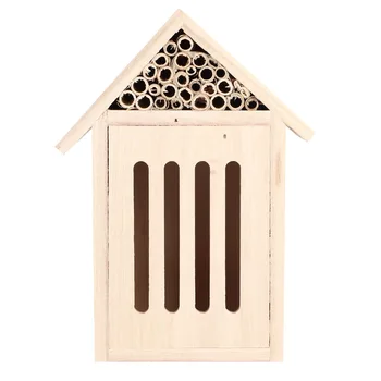 

Garden Outdoor Wooden Insect Bee House Wood Bug Room Shelter Nesting Box Decoration suitable for nesting with insects and honey