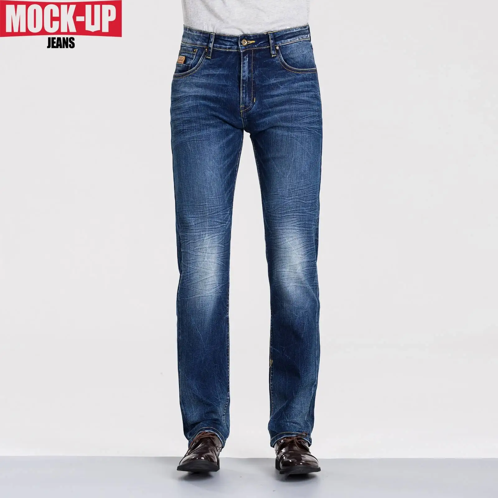 Макет бренд Balplein 100% хлопок толстый зима осень Стиль Стрейчевые обтягивающие джинсы джинсовые деловые брюки, штаны Vaqueros