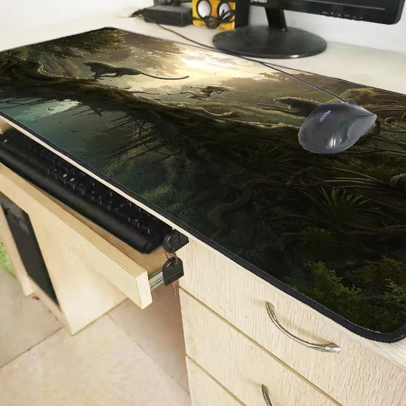 XGZ Lion Tree Forest Landscape Gaming Mouse Pad Lock Edge Large Mouse Mat PC Computer Laptop Keyboa