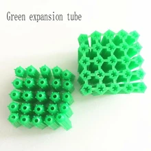 100/200PCS Green Plastic Expansion Pipe 6*25MM  Masonry Screw Fixing Wall Plug Self Tapping Screw Expansion Pipe