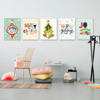 

Modern Minimalism Cartoon Animal Deer and New Year quotes Poster Wall Picture Canvas Painting Nordic Kids Room Home Decor
