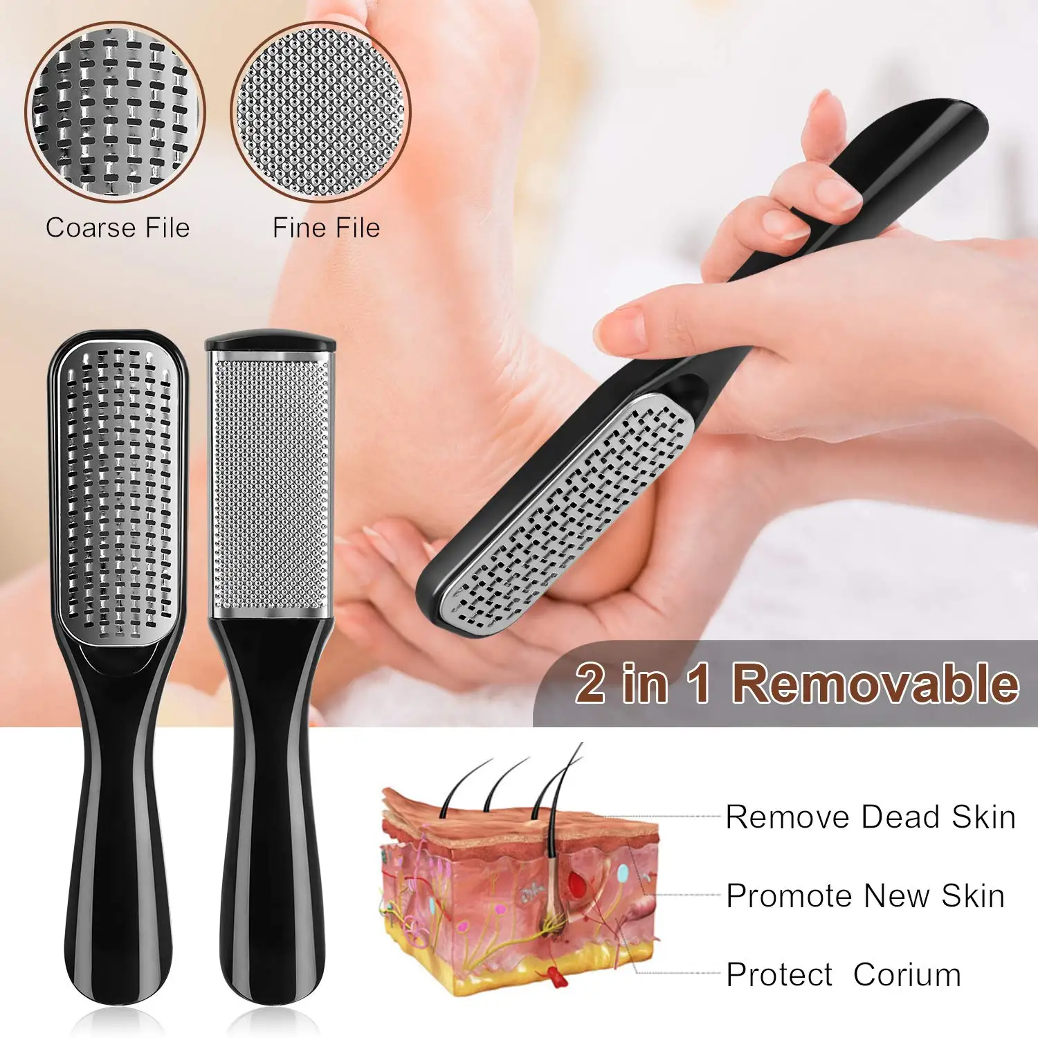 7 In 1 Pedicure Tools Set Professional Dead Skin Remover Kit Callus Remover  Foot Care Set For Women Men