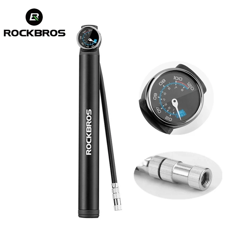 ROCKBROS Bike Pump Electric High Pressure Inflator CNC Aluminum Alloy