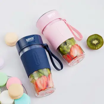 

Protable Mini Juicer Cup Personal Travel Blender USB Rechargeable 300ml Fruit Mixing Machine Multifunction Juice Making Kitchen