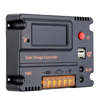 

12V/24V 20/10A MPPT Solar Charge Controller Regulator USB Solar Panel Kit Solar Controller Solar Controller 30 Amp