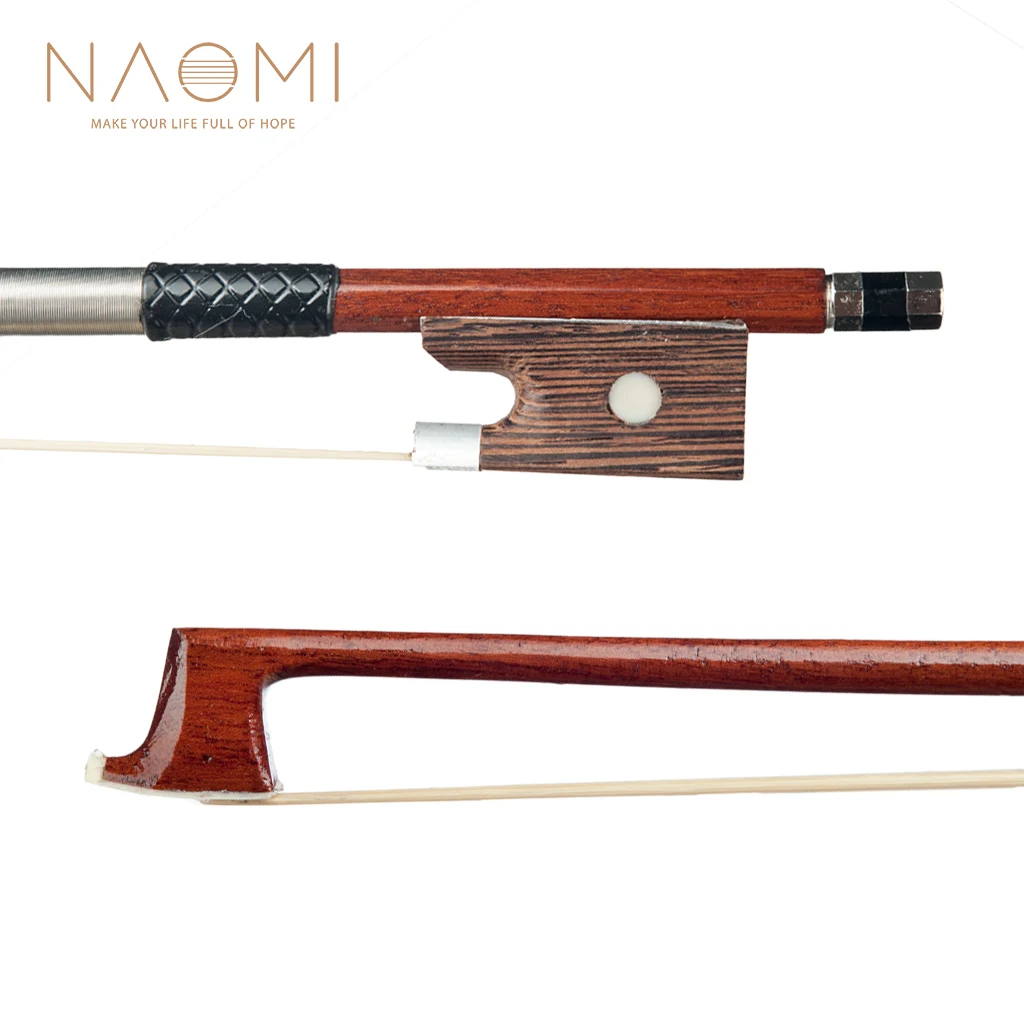 NAOMI 4/4 Violin/Fiddle Bow Brazilwood Bow Round Stick Student Beginner Use