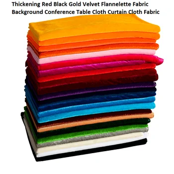 

Thickening Red Black Gold Velvet Flannelette Fabric Background Conference Table Cloth Curtain Cloth Fabric