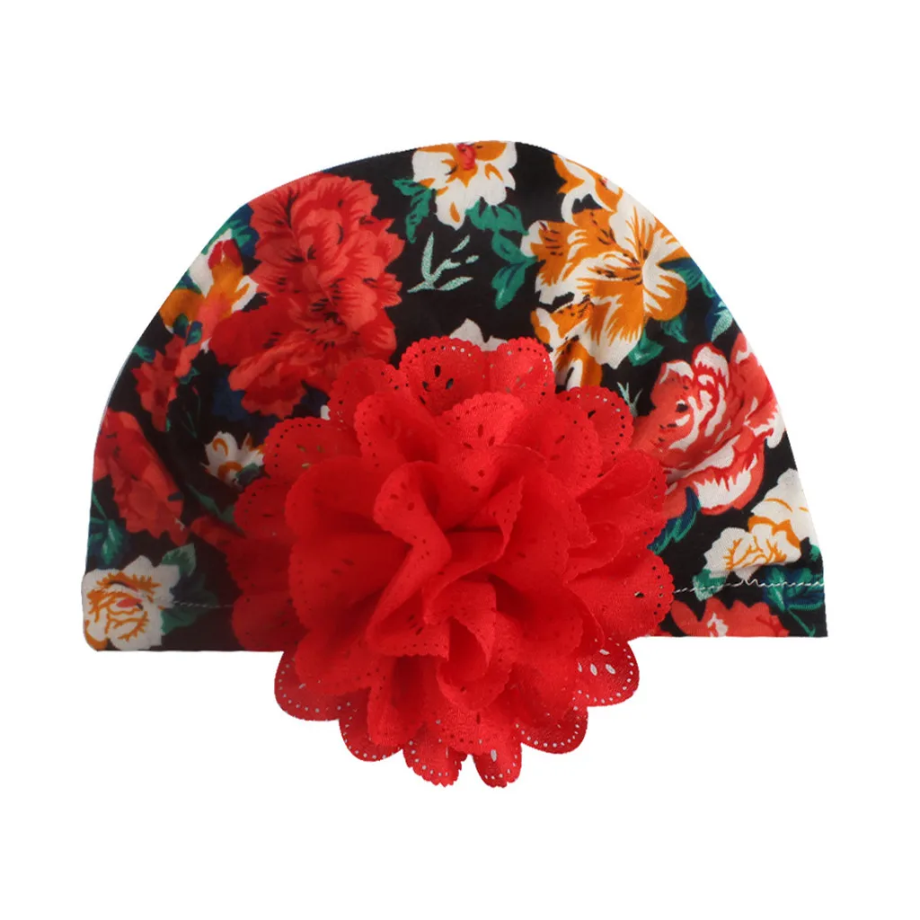 

Newborn Baby Boy Girl Floral Print Flower Hat Warm Beanie Headwear Cap baby girl hat modis bebes accesorios recien nacido