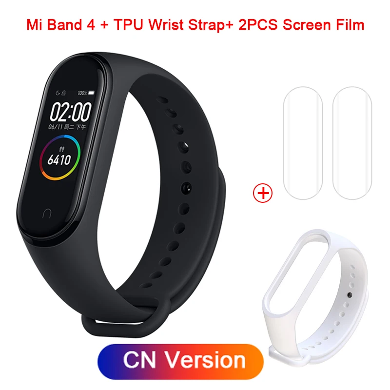 Xiaomi mi Band 4 Smartband фитнес-трекер для измерения сердечного ритма mi band 3 Цвета экран Smartband Bluetooth Спорт Водонепроницаемый Band 4 - Цвет: CN Versition 3