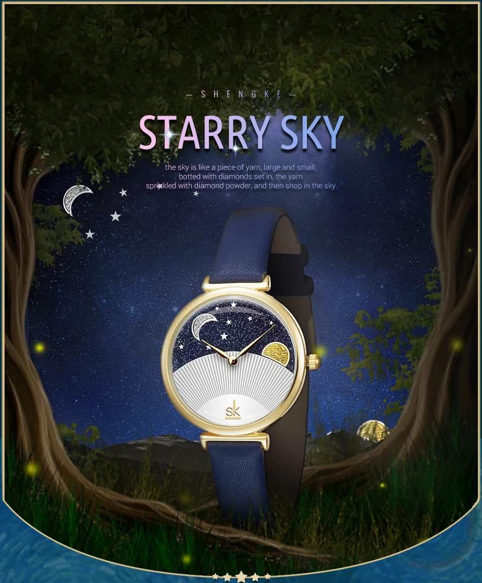 Shengke женские модные синие кварцевые часы SK женские кожаные высококачественные повседневные водонепроницаемые наручные часы подарок для