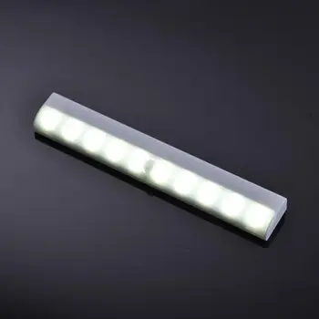 

1PC 10 LEDs PIR LED Motion Sensor Light Cupboard Wardrobe Bed Lamp LED Under Cabinet Night Light Closet Stairs Kitchen Cocina