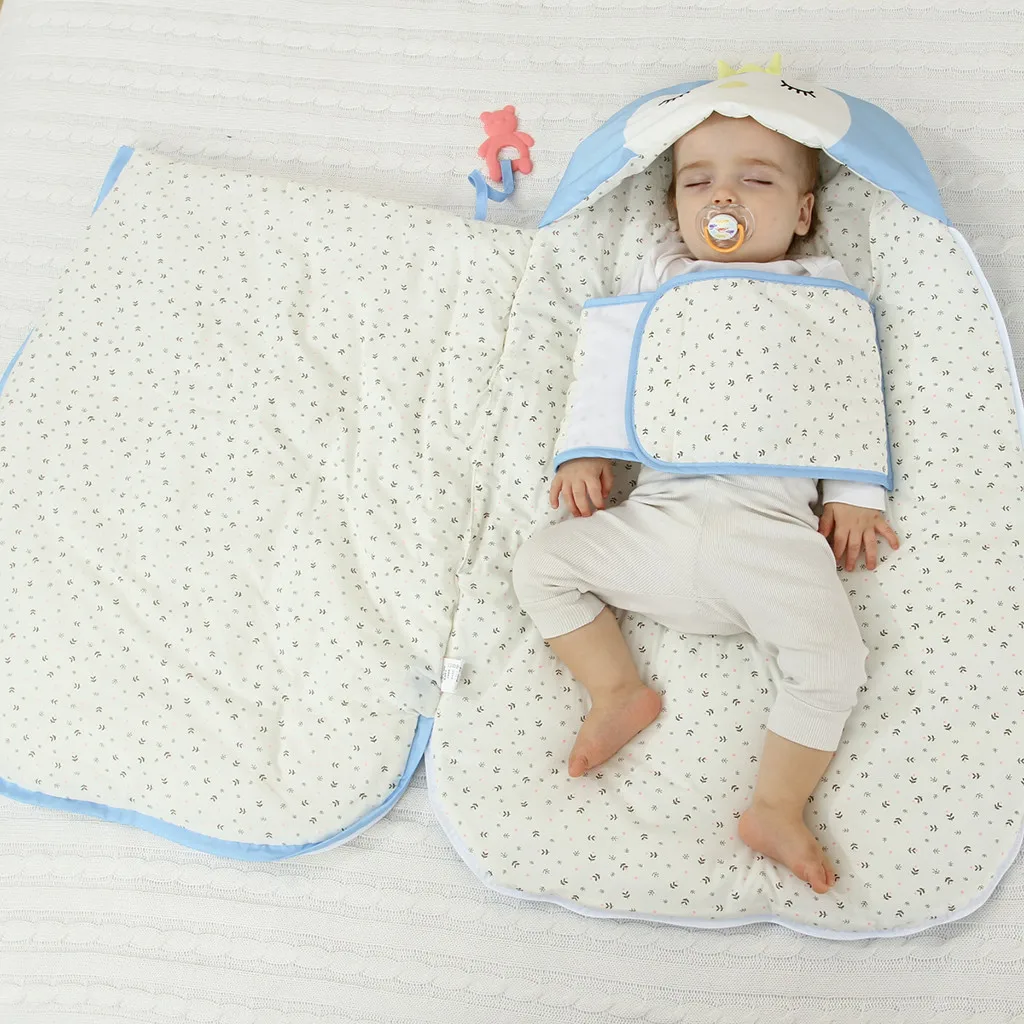 Теплый зимний спальный мешок с рисунком для новорожденных девочек и мальчиков; одеяло; конверт для новорожденных