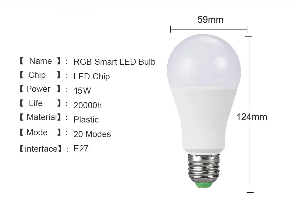 E27 15 Вт 85-265 в смарт-лампочка WiFi Wake-up лампа RGBW RGBWW B22 Bluetooth светильник лампочка управление приложением работа с Echo Google Assistant