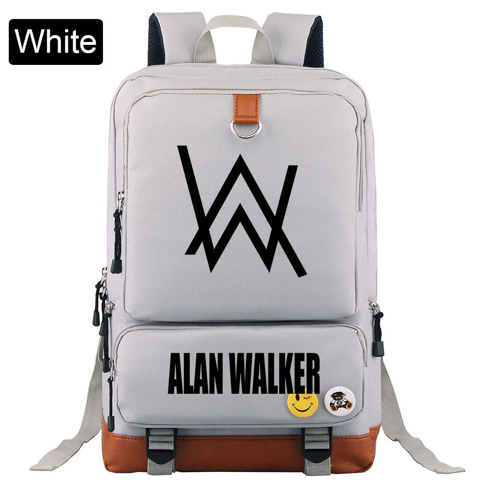 Музыка DJ Fade Alan Walker письмо мальчик девочка Книга школьная сумка женский рюкзак подростковые школьные сумки мужские Студенческие Лоскутные рюкзаки - Цвет: D42-12