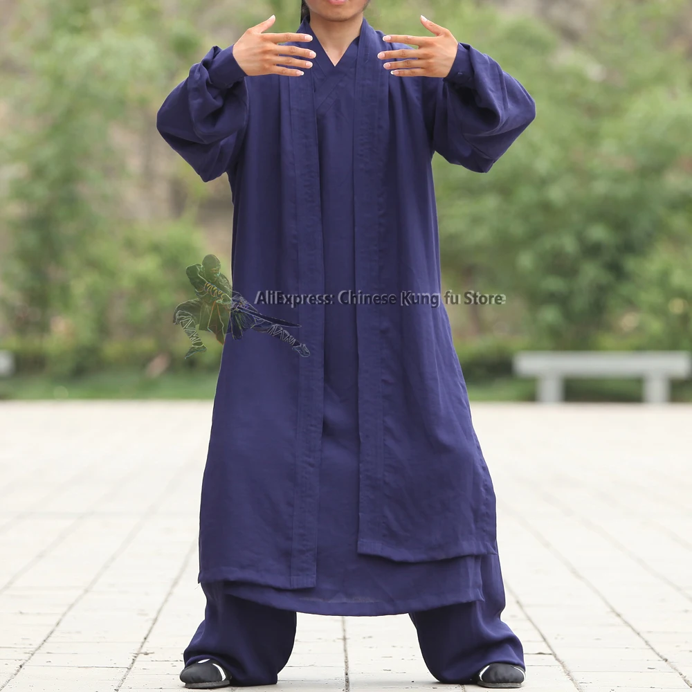 25 цветов лен 3 шт. костюм Шаолинь монах Wudang Taoist Tai Chi боевые искусства кунг фу Вин