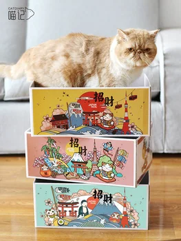 

Lounge Cat Scratcher Cardboard Bed Cat Bed Scratch Post Litter Box Home Gatos Productos Para Mascotas Kitten Toys Play DD50MW