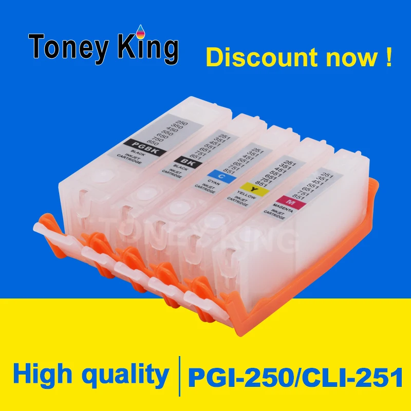 Перезаправляемый картридж Toney King PGI-425 CLI-426 для принтера Canon PIXMA IP4840 IP4940 IX6540 MG5140 MG5240