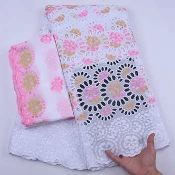 

African Dry Cotton Lace Fabric High Quality Dubai Fabric Nigerian Tulle Lace Fabric For Dress Swiss Voile Lace Fabric Y1970