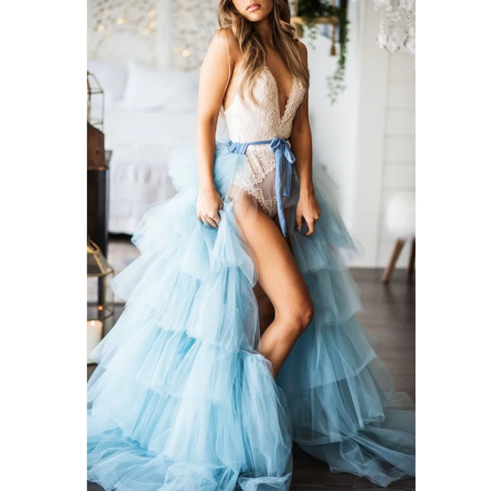 new-chic-sky-blue-tiered-ruched-pregnant-wrap-tulle-skirts-for-photography-bridal-detachable-over-tutu-skirt-women-skirt