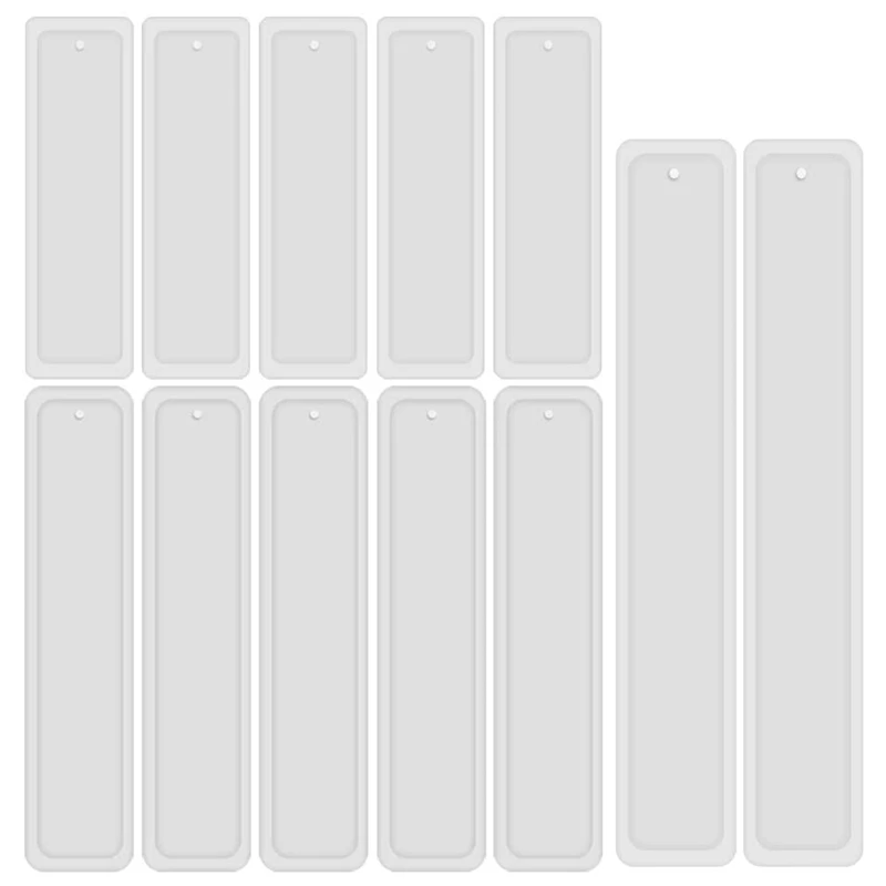 12 unids/set rectángulo silicona marcador molde Epoxy resina joyas