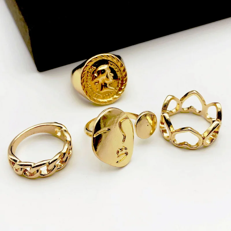 F. J4Z дизайнер палец кольцо для мужчин и женщин лицо круг Топ Кольца дамы кольца, ювелирные подарки anillos de mujeres Прямая поставка