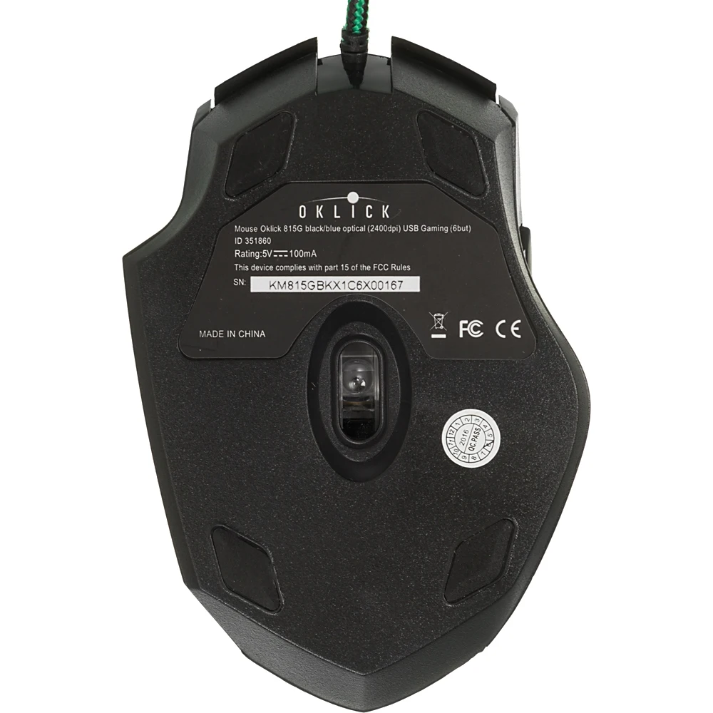 Мышь OKLICK 815G INFERNO, проводная, USB, черный