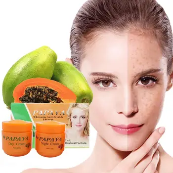 

2 Pcs Papaya Vitamina C Whitening Cream For Women Nourishing Evening Cream Whitening And Morning Set Winter Anti Aging V3L3