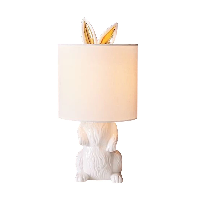 

Modern Creative Design Table Lamp Parlor Bedroom Kids Room Decor Lighting Fixture Cute Rabbit Modelling Desk Lights E27 Bulb