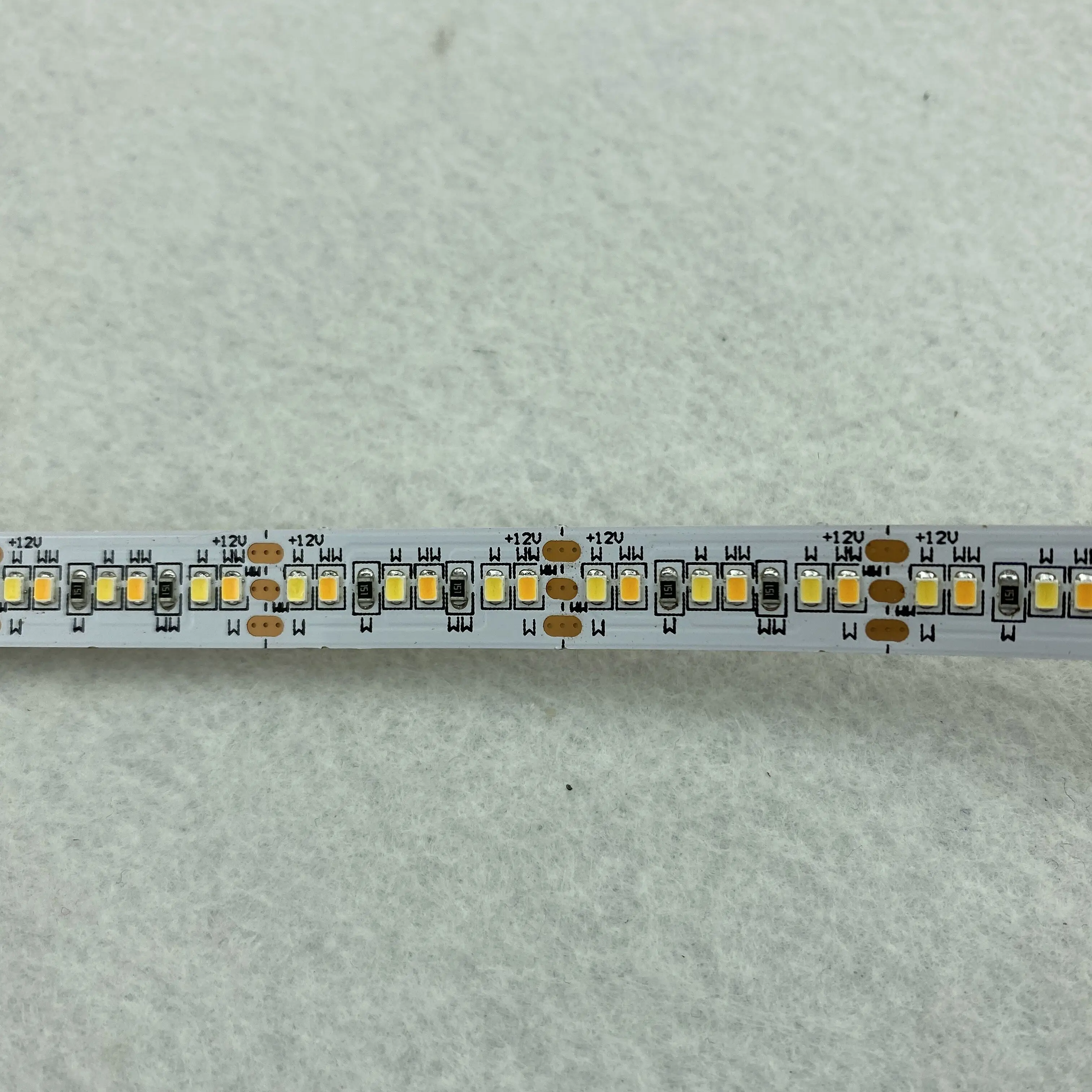 2216 SMD 240 светодиодов/м 12 В/24 В светодиодный двойной цвет CCT Регулируемая Гибкая полоса; 5 м длиной; 120 Вт; белая печатная плата; не водонепроницаемый; IP33