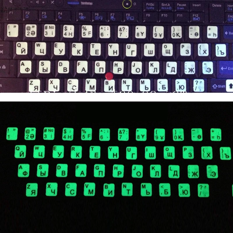 Russian Letters Ultrabright Fluorescence Luminous Keyboard Sticker-4