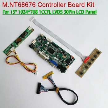 

Fit LP150X05 LP150X09 VGA HDMI DVI keyboard cable 15" 1024*768 LVDS 30Pins 1CCFL M.NT68676 LCD screen controller board DIY kit