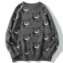 Autumn and Winter Sweaters Men 's Harajuku Anime Hip-hop Street Clothing Men 's Pullover Fashion Casual Couple Men 's Sweater