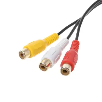 

Car 3RCA Cable Adapter For Toyota DVD Navigation Headunit 6Pin Blue AV Port 3040 3 x RCA Audio Cable length approx 30cm