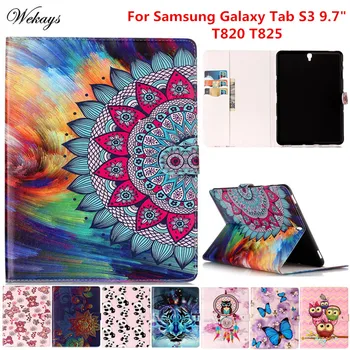 

Wekays For Galaxy Tab S3 9.7 Cartoon Leather Funda Case For Samsung Galaxy Tab S3 9.7 T820 T825 T825c T829 Tablet Cover Case Kid