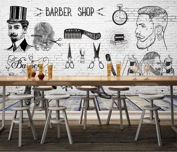 

[Self-Adhesive] 3D Barber Shop WG119 Wall Paper mural Wall Print Decal Wall Murals Belly