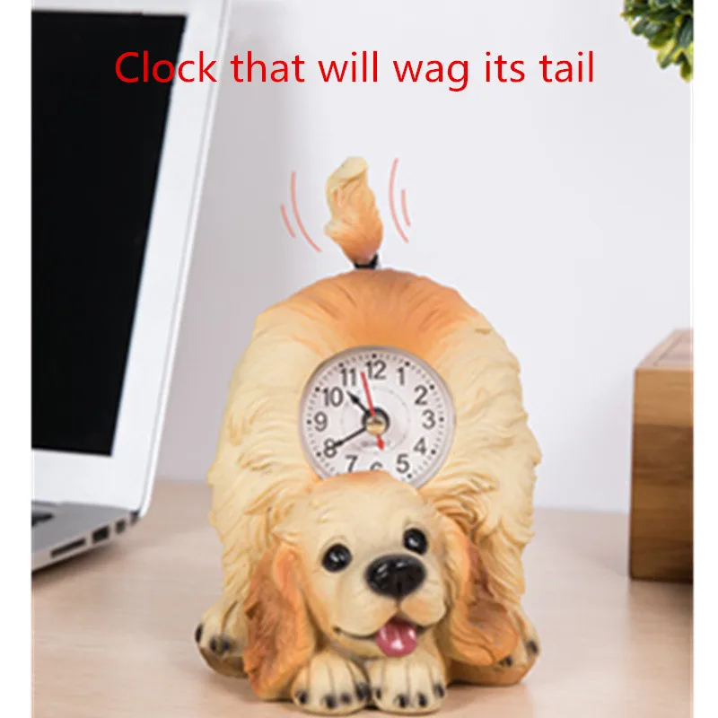 

Simulation Cute Puppy Statue Shiba Inu/Golden Retriever/Beagles/cat Cute Dog Desktop Decor minor clock Action Figure Toy p1724