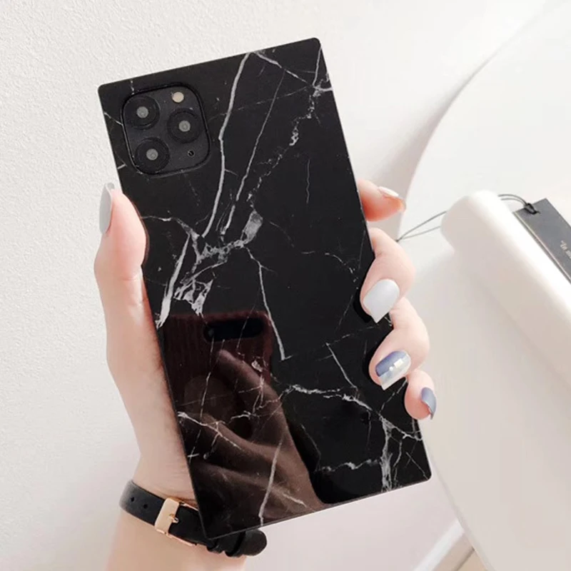 Мраморная текстура чехол для iPhone 12 Pro Max роскошный гранитный камень мягкий IMD