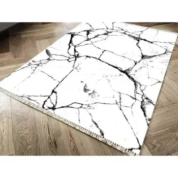 

Slip-resistant Outsole Digital Print Velvet Carpet Crack Wall White 80x150 cm