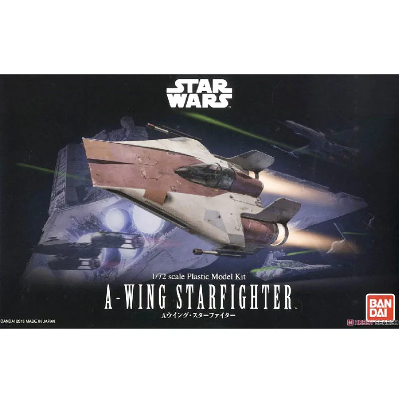 

Original Bandai STAR WARS 1/72 Resistance A-Wing Starfighter Assembly Action Figureals Brinquedos Model