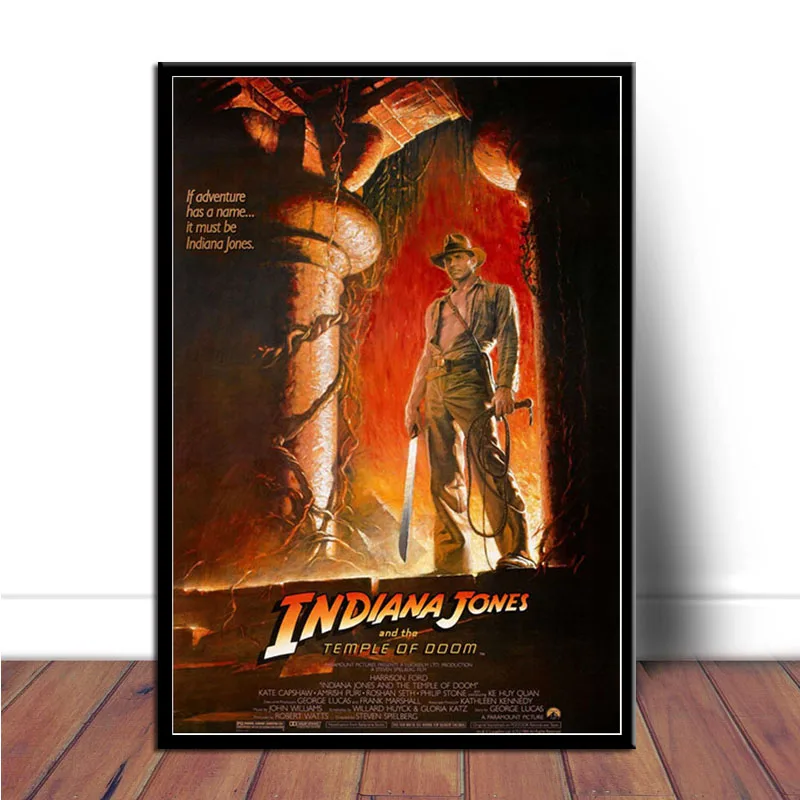 Posters and Prints Indiana Jones Classic Movie Series Poster Wall Art Picture Canvas Painting for Room Home Decor