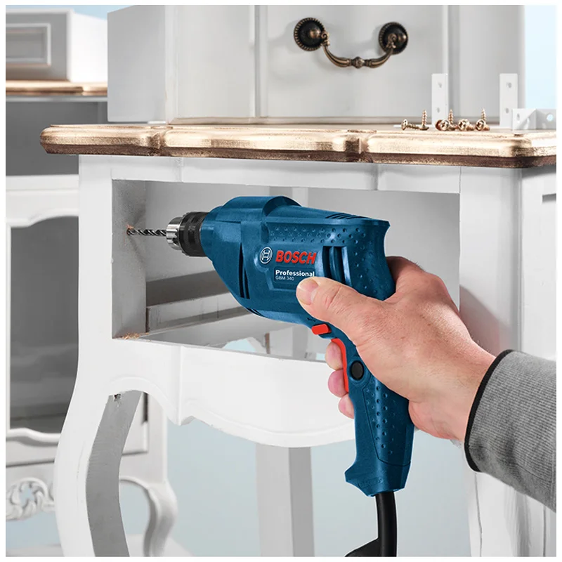 BOSCH GBM340 электрическая сверлильная электрическая отвертка ручная дрель пистолет электрическая дрель многофункциональная ручная дрель для дома