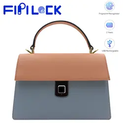 Fipilock FL-V5 отпечаток пальца женская сумка-мессенджер из искусственной кожи Смарт Keyless сумка через плечо женская Противоугонная сумочка