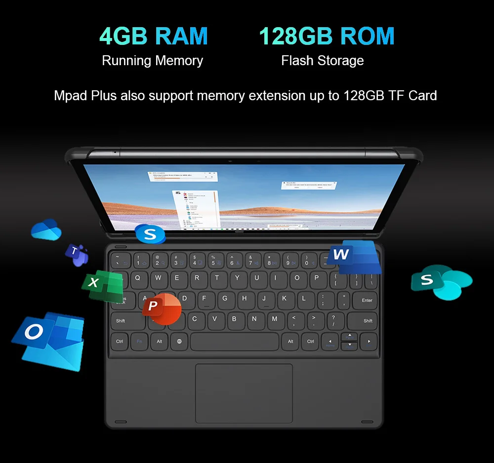 Mpad Plus 2.5K 10.8 Inch 2-in-1 Android Tablet - 10 Cores MTK, 4GB RAM, 128GB ROM, 4G LTE, 7000mAH with Keyboard Description Image.This Product Can Be Found With The Tag Names Computer Office, Mpad plus, Tablets