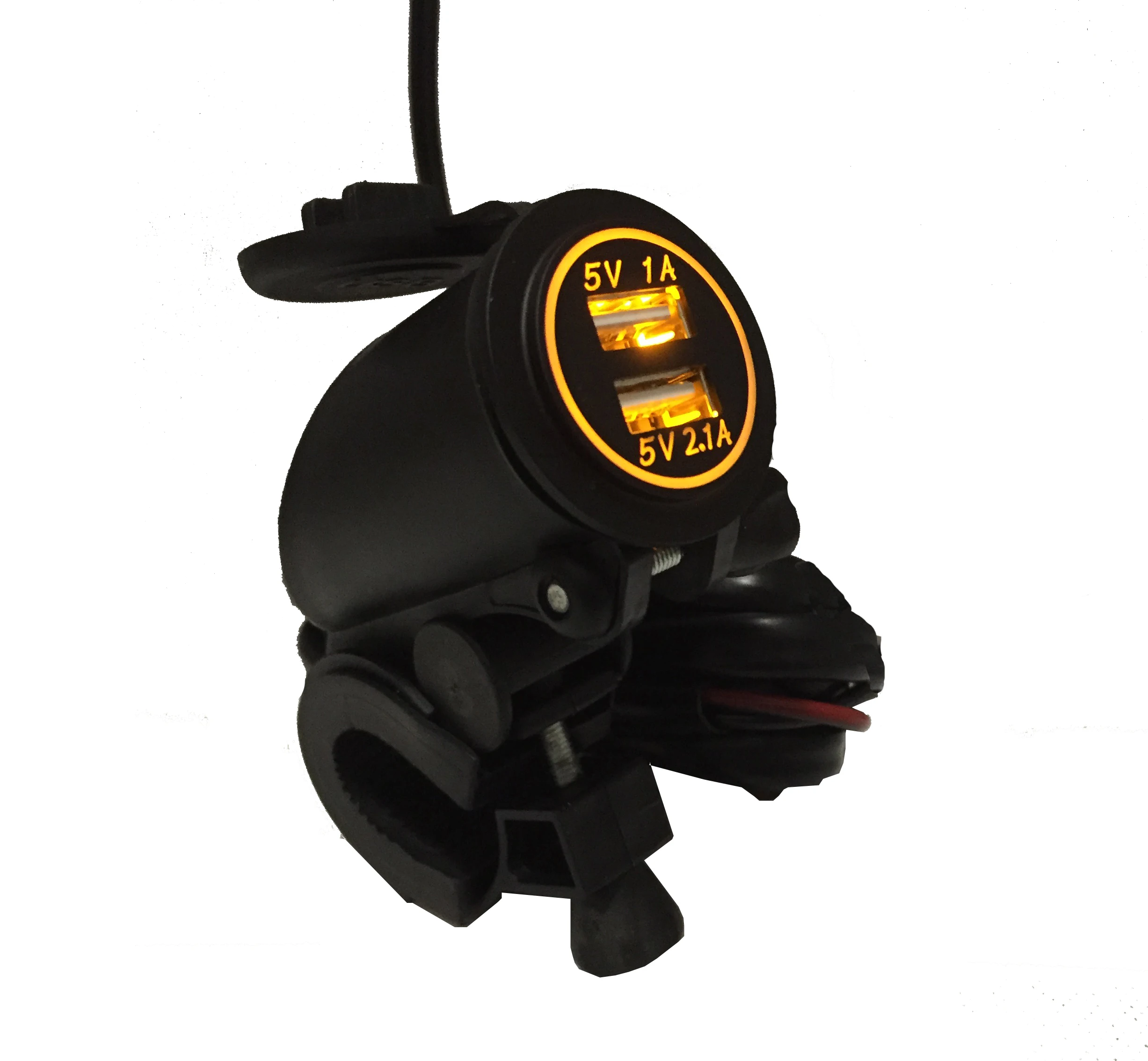 Зарядное устройство для мотоцикла водонепроницаемый двойной USB 5V/2.1A 1A зарядное с