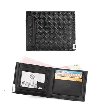 

Cross Border Supply of Goods MEN'S Wallet Short bian zhi wen Leather Wallet Card Instert Document Package Business Cross Multi-f