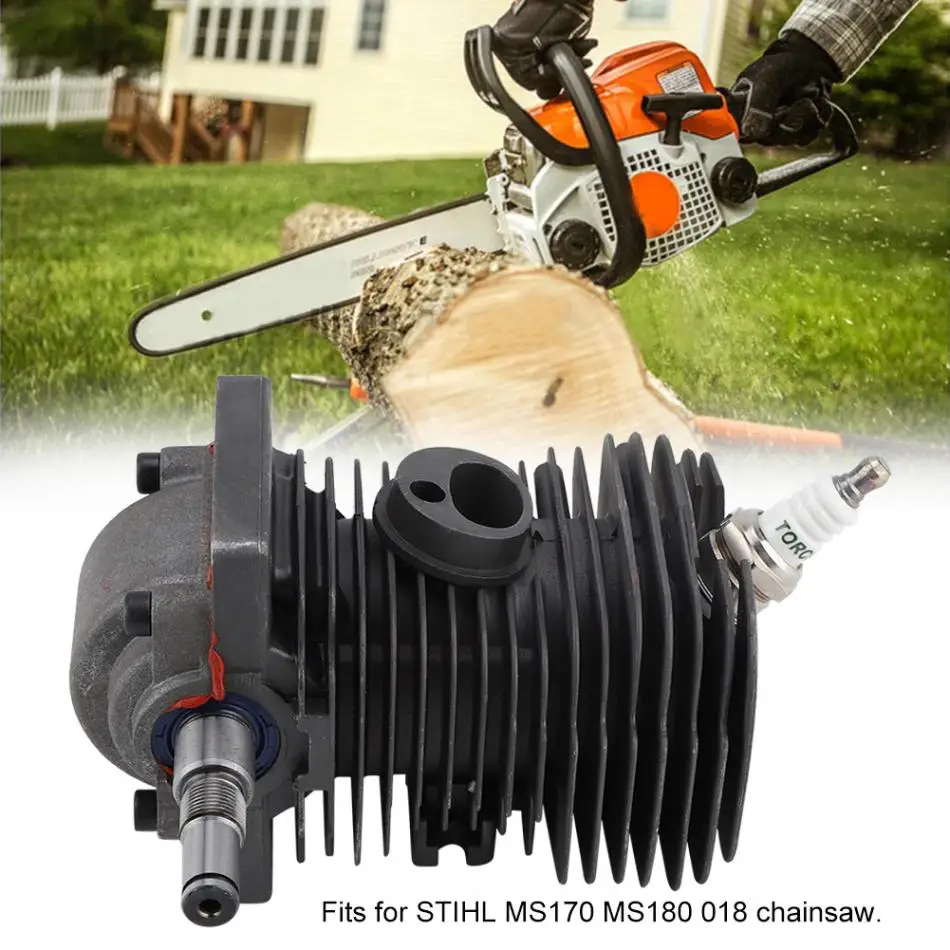 Zerodis 38mm Cylinder Piston Crankshaft Engine Pan Spark Plug Rebuild Assembly Fits for STIHL MS170 MS180 018 Chainsaw 