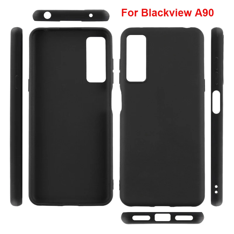 360 Full Body Protective Anti-knock Soft Black TPU Case For Blackview A90 Silicone Back Cover Etui | Мобильные телефоны и