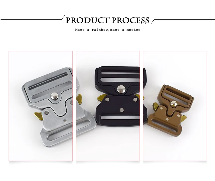 Meetee 1pc/4pcs ID25-50mm Alloy Release Buckle Outdoor Tactics Belt Strap Webbing Adjustment Buckle DIY Clothing Accessory YK032