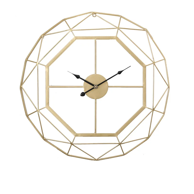 

60CM Modern simple 3D wall clock for living room decoration clock Nordic metal iron wall clock luxury creative mute wall watches
